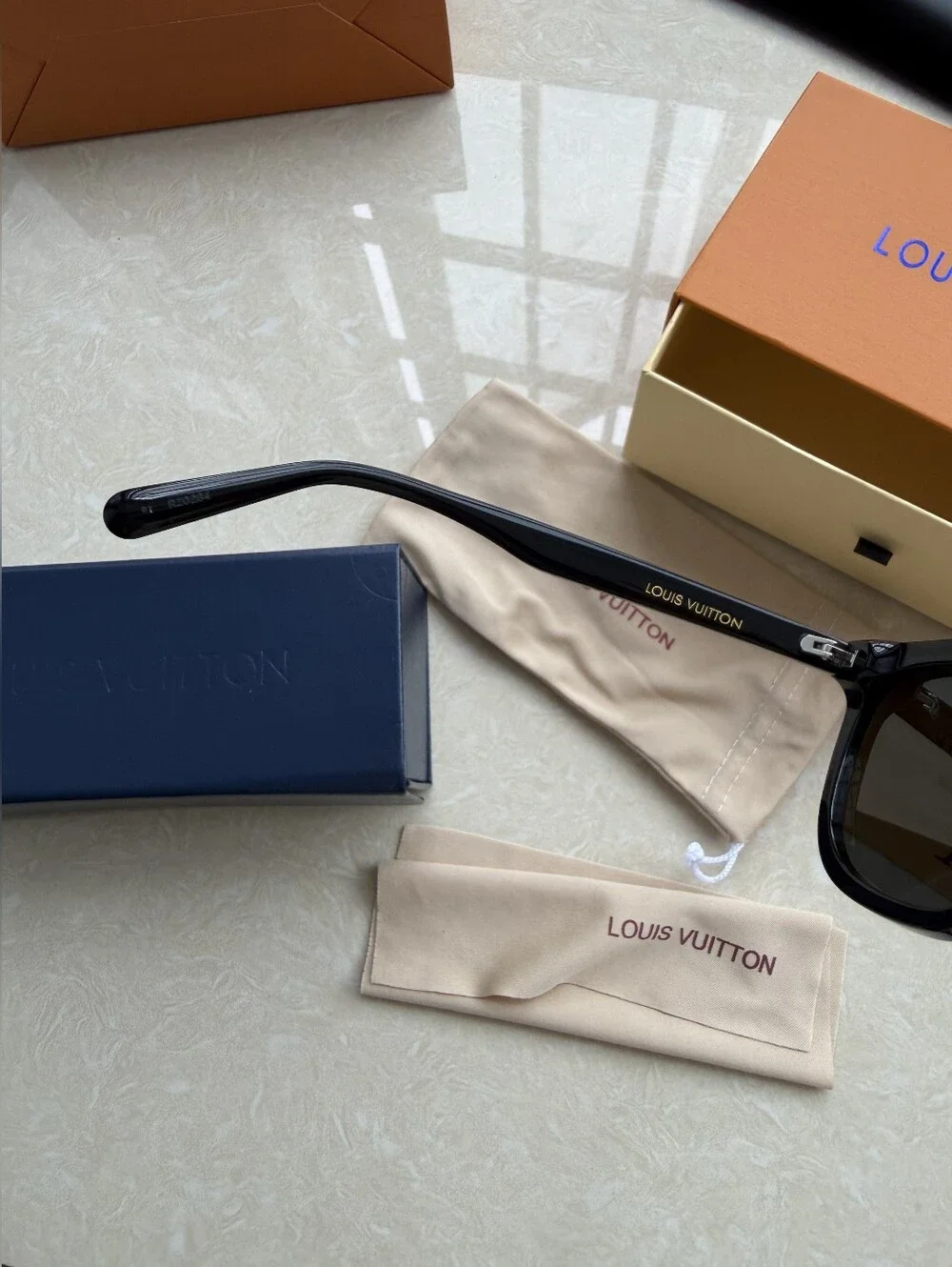 Louis Vuitton Black Women's Square Sunglasses